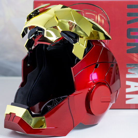 Iron Man MK5 Helmet Silver Edition with Voice Control (Gold)