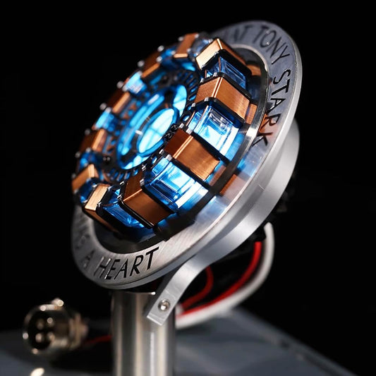 Iron Man MK1 Arc Reactor - 1:1 LED Cosplay Toy with Voice & Tap Control, Display Case Included